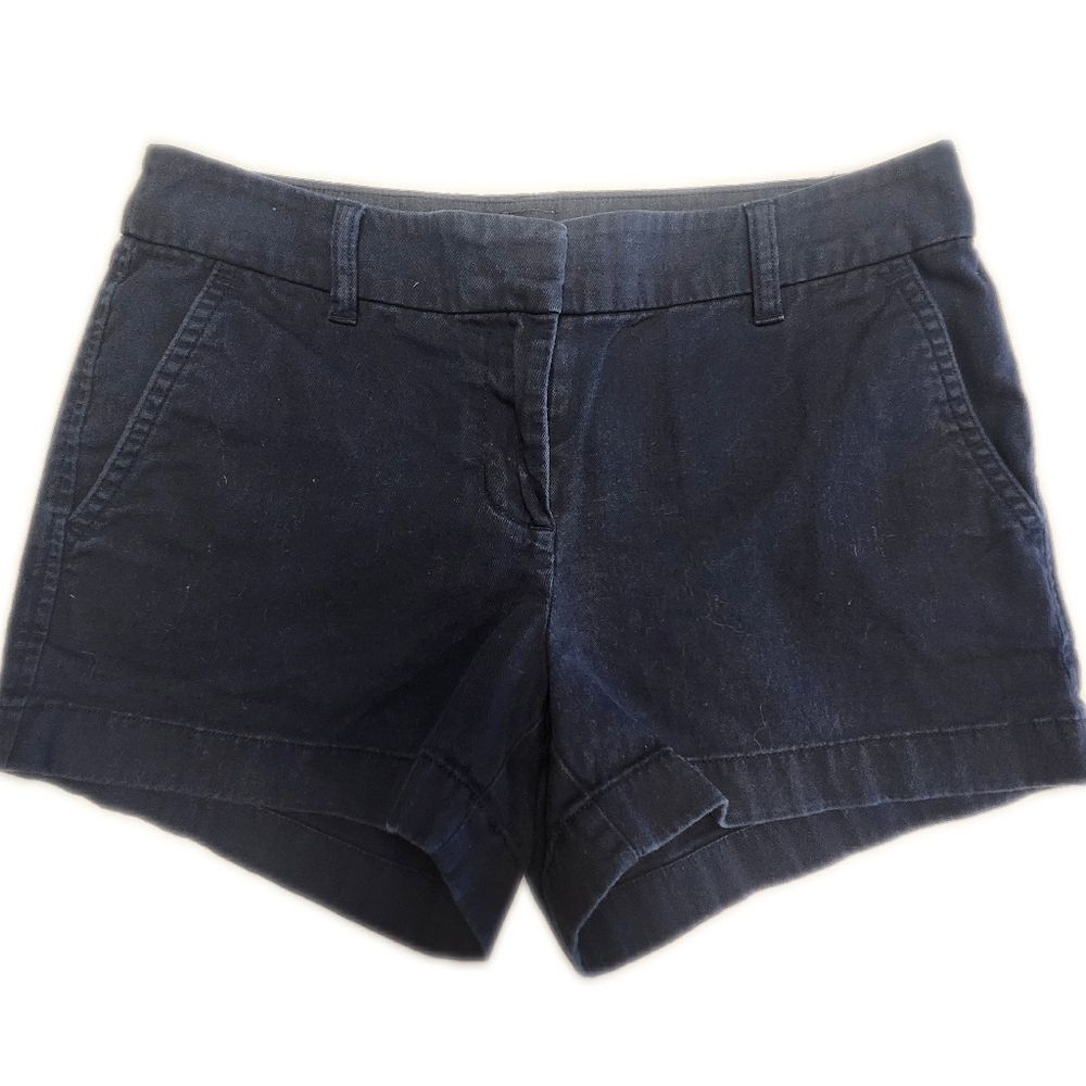 J. Crew Classic Navy Blue Women's Shorts, Cotton, 2